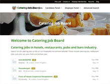 Tablet Screenshot of cateringjobboard.co.uk